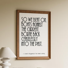 Load image into Gallery viewer, The Great Gatsby Quote Print F. Scott Fitzgerald Wall Art Literary Poster