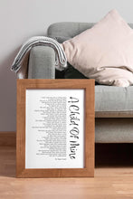 Load image into Gallery viewer, Edgar Guest Poem Print: A Child Of Mine Bereavement Art