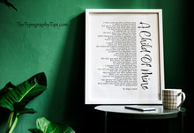 Load image into Gallery viewer, Edgar Guest Poem Print: A Child Of Mine Bereavement Art
