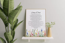 Load image into Gallery viewer, Litany of Trust Print – Catholic Prayer with Watercolor Wildflowers