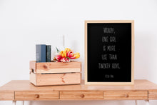 Load image into Gallery viewer, Peter Pan Quote - Wendy, one girl is more use than twenty boys - Unframed book Print for little girl's Bedroom Playroom Nursery art