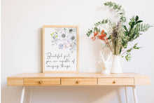 Load image into Gallery viewer, Beautiful Girl Print - Beautiful girl you are capable of amazing things, Inspirational nursery print, Watercolor flowers print feminist art