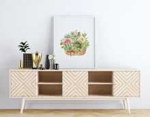 Load image into Gallery viewer, Watercolor succulent print - succulent painting poster Girls Bedroom decor UNFRAMED