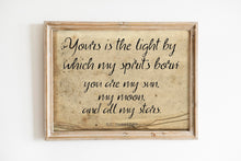 Load image into Gallery viewer, E.E. Cummings quote you are my sun, my moon, and all my stars Art Print Home Decor poetry wall art horizontal wall art UNFRAMED