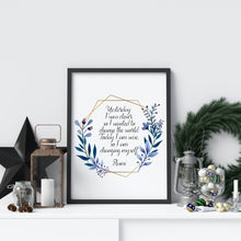 Load image into Gallery viewer, Rumi quote - Yesterday I was clever, change the world. Today I am wise, changing myself - inspirational gift inspiring print Unframed poster
