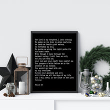 Load image into Gallery viewer, Psalm 23 bible verse wall art - The LORD is my shepherd