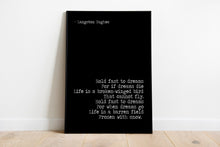 Load image into Gallery viewer, Langston Hughes Poem Print - Dreams Poem - Hold Fast To Dreams UNFRAMED