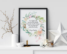 Load image into Gallery viewer, Maya Angelou Print - We delight in the beauty of the butterfly - Unframed inspirational print for Home, Inspirational office wall art