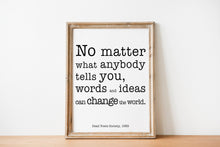 Load image into Gallery viewer, Dead Poets Society Poster Movie Quote Poster - Black and White Prints - Inspirational Wall Art