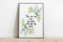 Load image into Gallery viewer, E.E. Cummings quote you are my sun, my moon, and all my stars Art Print Home Decor poetry wall art love quote home decor UNFRAMED