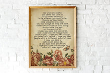 Load image into Gallery viewer, Fitzgerald Quote, For what it's worth - Make the best of it - unframed wall art UNFRAMED