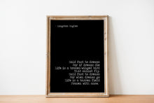 Load image into Gallery viewer, Langston Hughes Poem Print - Dreams Poem - Hold Fast To Dreams UNFRAMED