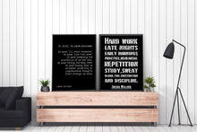 Load image into Gallery viewer, Jocko Willink Print - Set of 2 - Hard work, late nights, early mornings - Inspirational poster - No More Excuses UNFRAMED