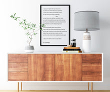 Load image into Gallery viewer, E.E. Cummings Poem I carry your heart (I carry it in my heart) vintage paper dorm decor Art Print Home Decor wall art love poem - Unframed