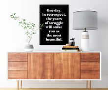 Load image into Gallery viewer, Freud quote - One day, in retrospect, the years of struggle - psychology wall art