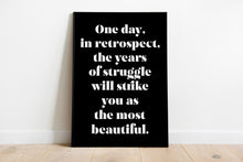 Load image into Gallery viewer, Freud quote - One day, in retrospect, the years of struggle - psychology wall art