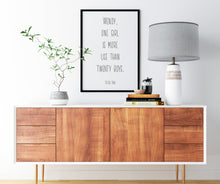 Load image into Gallery viewer, Peter Pan Quote - Wendy, one girl is more use than twenty boys - Unframed book Print for little girl's Bedroom Playroom Nursery art