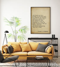 Load image into Gallery viewer, Hunter S Thompson - Life should not be a journey to the grave ... "Wow! What a Ride!” - literary print wall art Hunter Thompson UNFRAMED