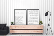 Load image into Gallery viewer, Still I Rise Maya Angelou - Set of 2 - poem Feminist Art Wall Art self respect quote Bedroom decor office decor Unframed Print UNFRAMED