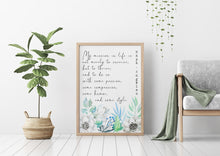 Load image into Gallery viewer, Maya Angelou Print - My mission in life - Not to survive but thrive - Unframed inspirational print for Home, Inspirational Unframed print