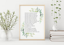 Load image into Gallery viewer, Prayer For Peace - Prayer of Saint Francis - Lord, make me an instrument of your peace - prayer print for Home nursery Art, UNFRAMED