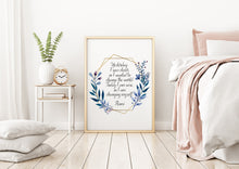 Load image into Gallery viewer, Rumi quote - Yesterday I was clever, change the world. Today I am wise, changing myself - inspirational gift inspiring print Unframed poster
