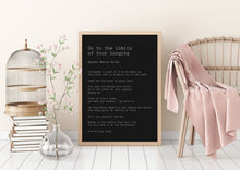 Load image into Gallery viewer, Rainer Maria Rilke - Go to the limits of your longing - Let everything happen to you... No feeling is final Poem Art Print - UNFRAMED