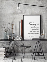 Load image into Gallery viewer, Ibn Battuta Travel Quote- Traveling it leaves you speechless, then turns you into a storyteller - Physical Print Without Frame