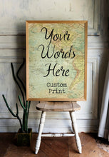 Load image into Gallery viewer, Custom Print - Personalized poster - custom design print - Custom Lyrics Custom Poem Custom Quote - UNFRAMED