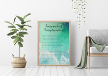 Load image into Gallery viewer, E.E. Cummings Poem I carry your heart (I carry it in my heart) Art Print Home Decor poetry wall art UNFRAMED