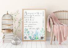 Load image into Gallery viewer, Maya Angelou Print - My mission in life - Not to survive but thrive - Unframed inspirational print for Home, Inspirational Unframed print