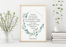 Load image into Gallery viewer, Frida Kahlo Print - Nothing is worth more than laughter - Frida Kahlo poster print - Artist Quote UNFRAMED