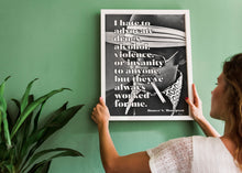 Load image into Gallery viewer, Hunter S Thompson - I hate to advocate... they've always worked for me - literary print wall art Hunter Thompson UNFRAMED