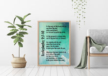 Load image into Gallery viewer, Ecclesiastes 9:7-10 Print - Bible verse - Go thy way, eat thy bread with joy - for Home, typography inspirational scripture print UNFRAMED