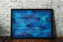 Load image into Gallery viewer, Moon River Print - Andy Williams Song Poster - Music Print bedroom decor home Lyrics poster - Unfamed UNFRAMED