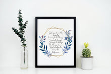 Load image into Gallery viewer, The Serenity Prayer FRAMED Print - Reinhold Niebuhr - sobriety gift Alcoholics Anonymous twelve step recovery
