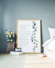 Load image into Gallery viewer, Lord's Prayer Print - Our Father Prayer - Unframed Prayer Print - Catholic Prayer - Eucalyptus Watercolor UNFRAMED