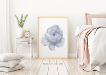 Load image into Gallery viewer, Watercolor Flower print - blue flower painting poster Bedroom decor - watercolor poster UNFRAMED