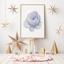 Load image into Gallery viewer, Watercolor Flower print - blue flower painting poster Bedroom decor - watercolor poster UNFRAMED