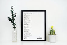 Load image into Gallery viewer, Maya Angelou Poem - Feminist Art Wall Art self respect quote UNFRAMED