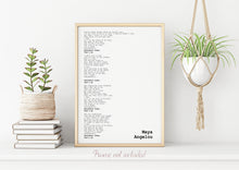 Load image into Gallery viewer, Maya Angelou Poem - Feminist Art Wall Art self respect quote UNFRAMED