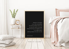 Load image into Gallery viewer, Rainer Maria Rilke - Letters to a Young Poet - Dragons in our lives are princesses Poem Art Print Home Office Decor poetry wall art UNFRAMED