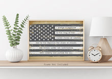 Load image into Gallery viewer, Pledge of Allegiance Wall Art - Patriotic Home Wall Decor - UNFRAMED - American Flag Art
