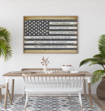 Load image into Gallery viewer, Pledge of Allegiance Wall Art - Patriotic Home Wall Decor - UNFRAMED - American Flag Art
