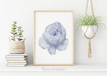 Load image into Gallery viewer, Watercolor Flower print - blue flower painting poster Bedroom decor - watercolor poster UNFRAMED
