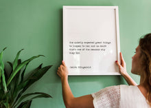 Load image into Gallery viewer, Zelda Fitzgerald Quote, She quietly expected great things UNFRAMED wall art
