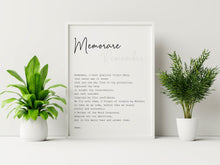 Load image into Gallery viewer, Memorare Prayer Print - Remember prayer - Framed Prayer Print - Catholic Prayer - Christian wall art - Framed and unframed versions
