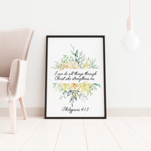 Load image into Gallery viewer, Philippians 4:13 - Scripture wall art - I can do all things through Christ - Bible Verse Wall art - Christian wall art