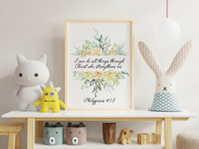 Load image into Gallery viewer, Philippians 4:13 - Scripture wall art - I can do all things through Christ - Bible Verse Wall art - Christian wall art