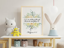 Load image into Gallery viewer, Philippians 4:13 - Scripture wall art - I can do all things through Christ - Bible Verse Wall art - Christian wall art